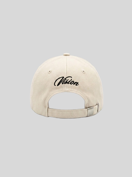 BEIGE HORSE LOGO BASEBALL HAT