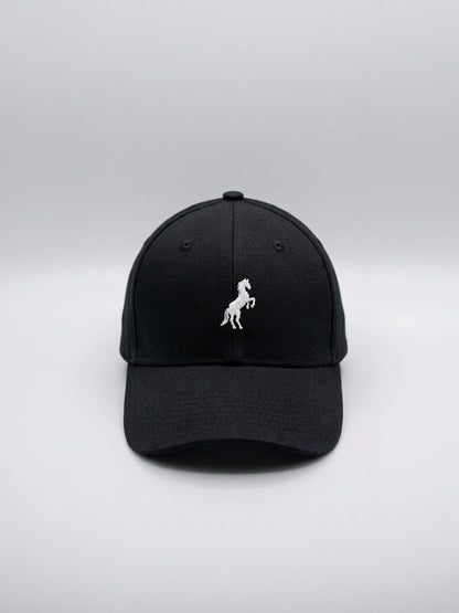 BLACK HORSE LOGO BASEBALL HAT